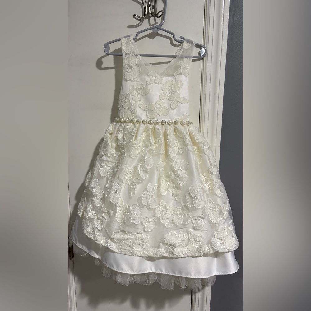 American Princess Ivory Floral Kids Dress